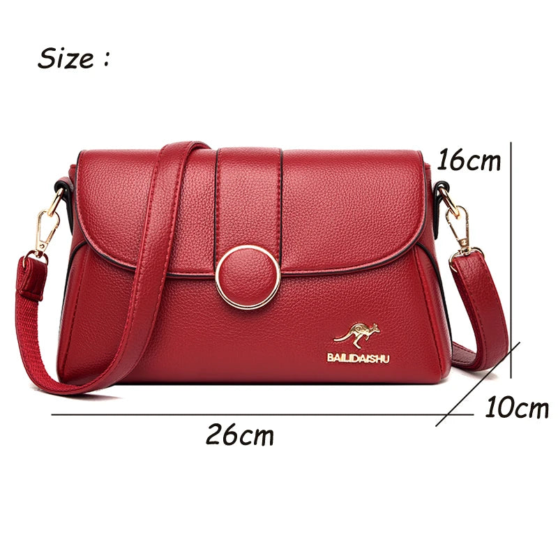 High Women's Crossbody Bag Pu Leather Purse