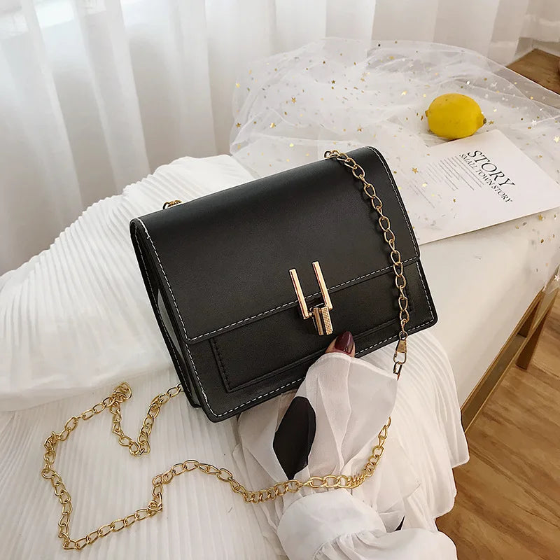 High Women's Bags Chain Crossbody PU Women's Shoulder Bag