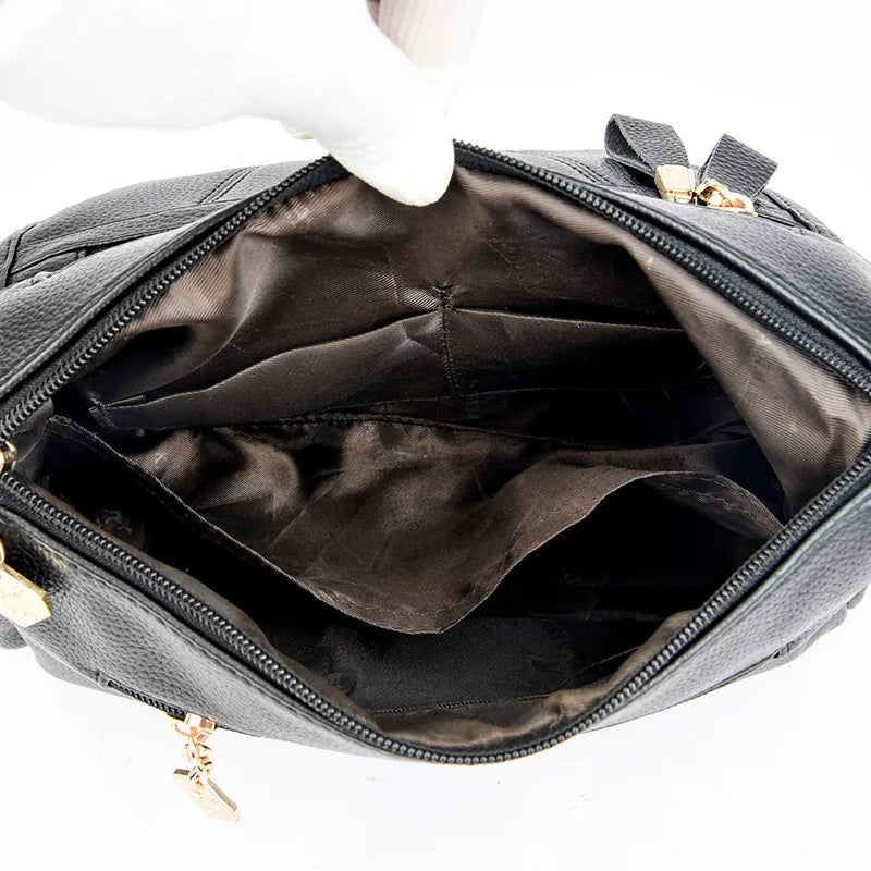 Soft Leather Shoulder Bag Classic Crossbody Handbag