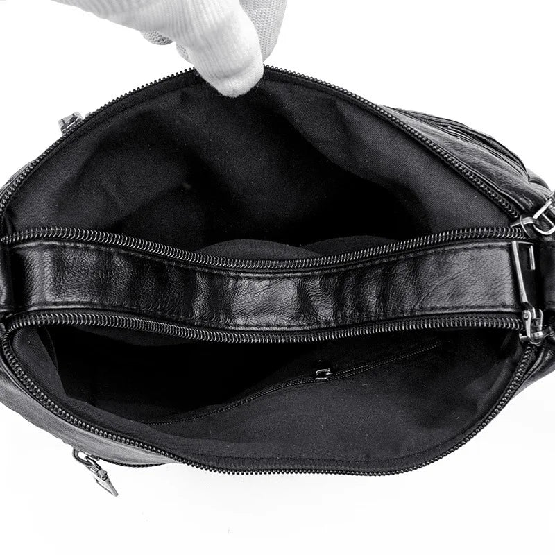 Classic Shoulder Bag Soft Leather Crossbody Handbag