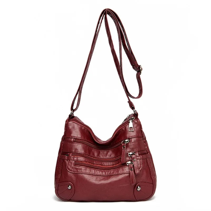 Soft Leather Shoulder Bag Crossbody Purse