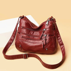 Soft Leather Shoulder Bag Crossbody Purse