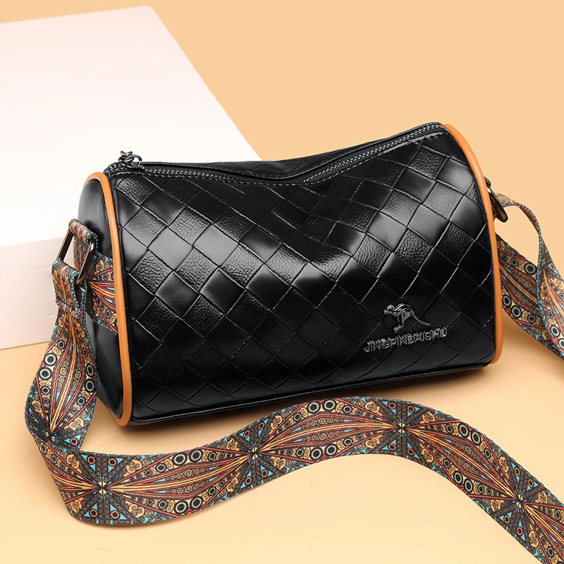 High Women's Soft Pu Leather Shoulder Bags Stone Pattern Crossbody Bag