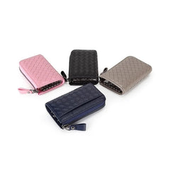 High Woven Key Bag Leather Unisex Key Wallet Woman Keys Organizer