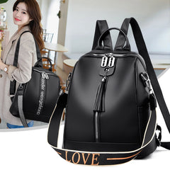 Youth Leather Backpack for Teenage Girls School Shoulder Bag Women Backpack