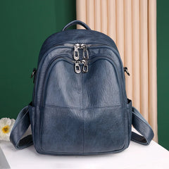 Stylish PU Leather Teenage Girls School Backpack