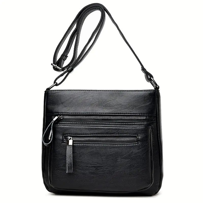 Women Crossbody Bag Sheepskin Casual Zipper Shoulder Bag KL309