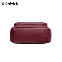 Women Crossbody Bag Sheepskin Casual Zipper Shoulder Bag KL309