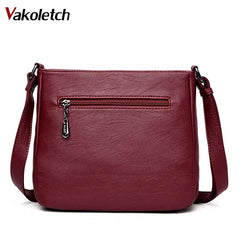 Women Crossbody Bag Sheepskin Casual Zipper Shoulder Bag KL309
