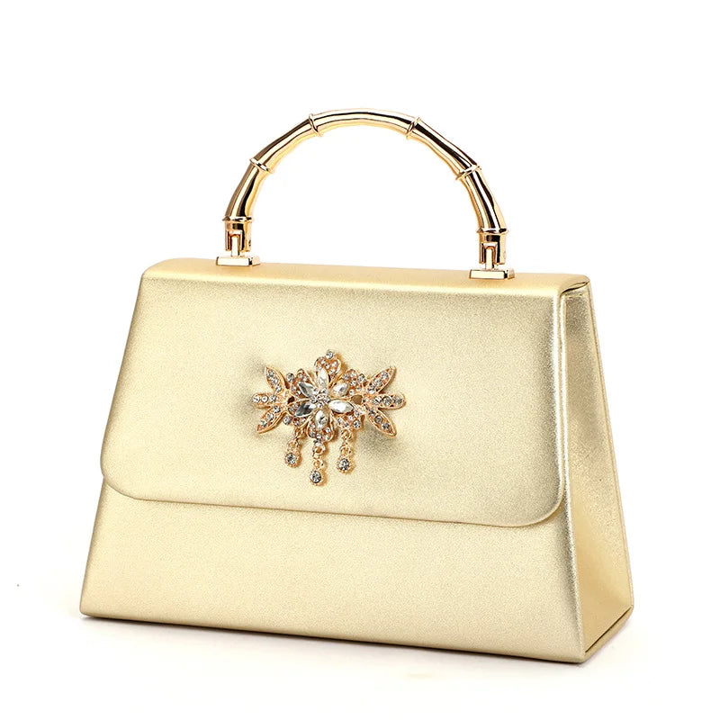 PU Diamond Flap Phone Shoulder Bag Mini Handbag