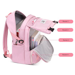 High School Bags for Girls Student Many Pockets Waterproof School Backpack