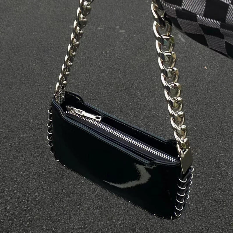 High Sense Chain Purses and Handbags Girl Small Square Tote Bags for Women