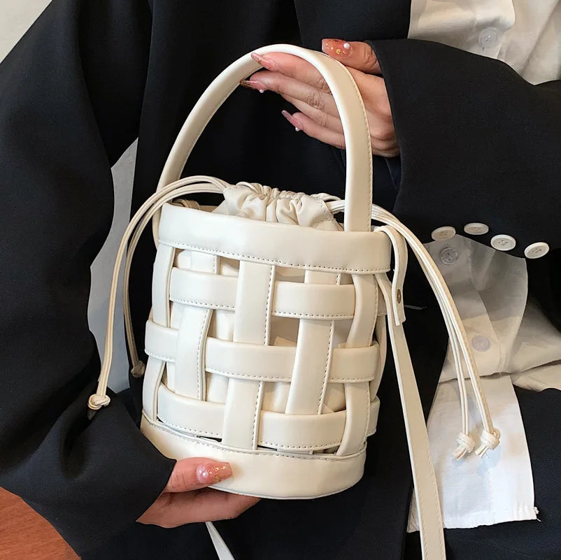 Summer Hand-woven Bucket Bag Green Crossbody Bag
