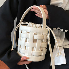 Summer Hand-woven Bucket Bag Green Crossbody Bag
