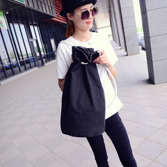 High Capacity Drawstring Travel Basketball Bag Backpack Canvas Unisex