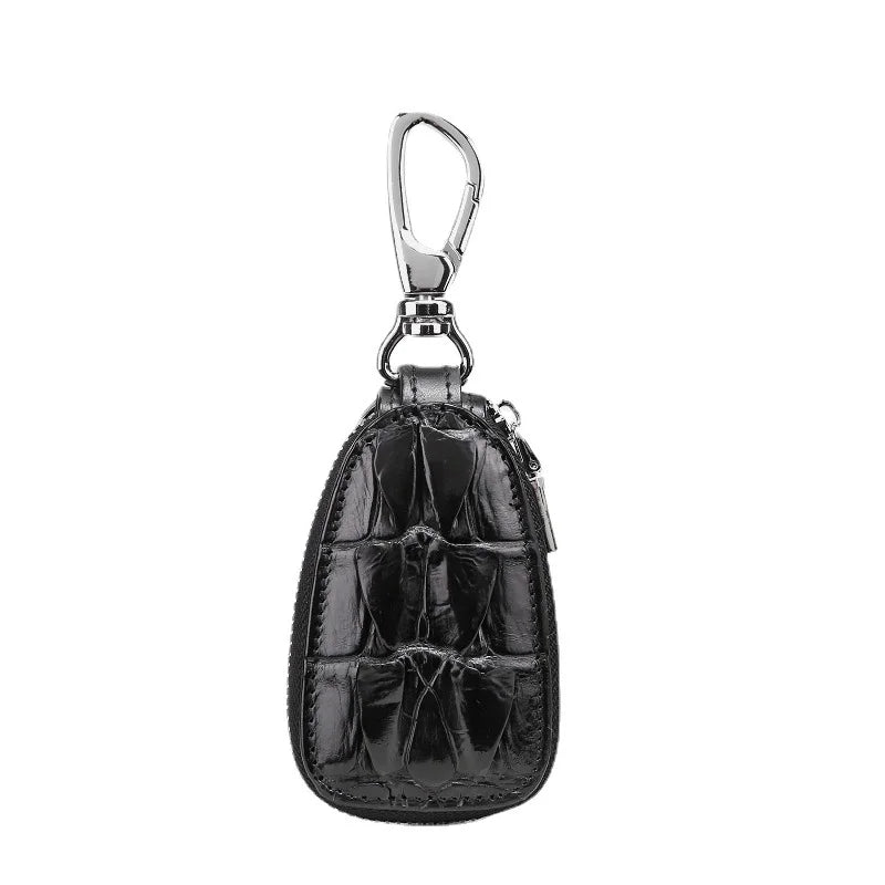 Men's Crocodile Leather Key Bag Zipper Large Capacity Key Set