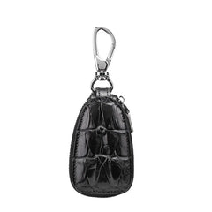 Men's Crocodile Leather Key Bag Zipper Large Capacity Key Set