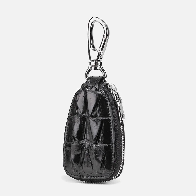 Men's Crocodile Leather Key Bag Zipper Large Capacity Key Set