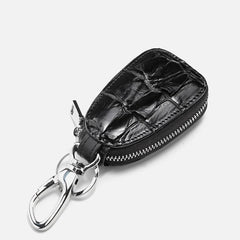 Men's Crocodile Leather Key Bag Zipper Large Capacity Key Set