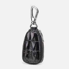 Men's Crocodile Leather Key Bag Zipper Large Capacity Key Set