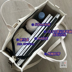 Canvas Tote Book Bag Shoulder Messenger Bag Cross-body Bag