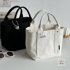 Canvas Tote Book Bag Student Messenger Bag Shoulder Cross-body