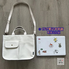 Canvas Tote Book Bag Shoulder Messenger Bag Cross-body Bag