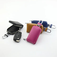 Yellow Cowhide Car Keys Holder Key Organizer