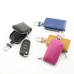 Yellow Cowhide Car Keys Holder Key Organizer