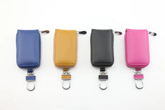 Yellow Cowhide Car Keys Holder Key Organizer