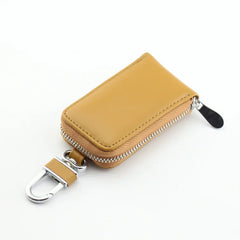 Yellow Cowhide Car Keys Holder Key Organizer