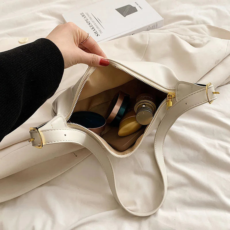Soft Leather Hobo Bag Crossbody Women Saddle Bag Retro Handbags