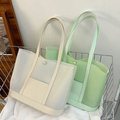 Jelly Transparent Daily Shoulder Handbag for Women