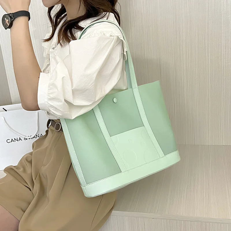 Jelly Transparent Daily Shoulder Handbag for Women