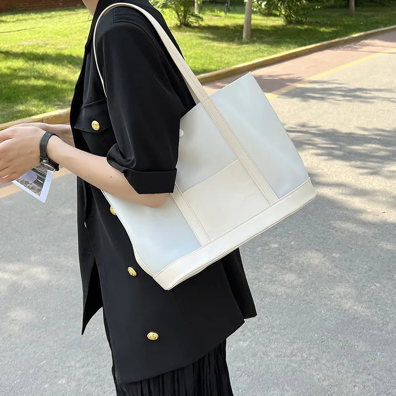 Jelly Transparent Daily Shoulder Handbag for Women