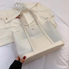 Jelly Transparent Daily Shoulder Handbag for Women