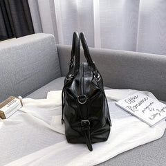 PU Women's Handbag Large Capacity Winter Messenger Bag Adjustable Strap
