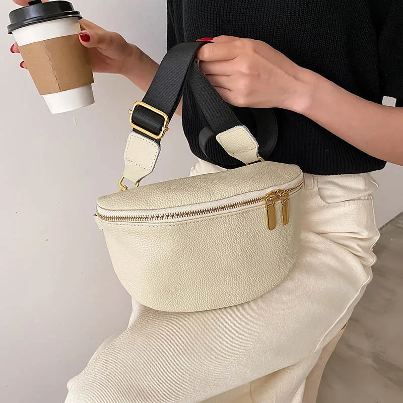 High Waist Bag Women Fanny pack And Phone Pack Soft skin Shoulder