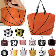Canvas Tote Bag Reusable Cotton Grocery Shopping Ball Print