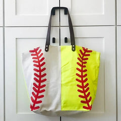 Canvas Tote Bag Reusable Cotton Grocery Shopping Ball Print