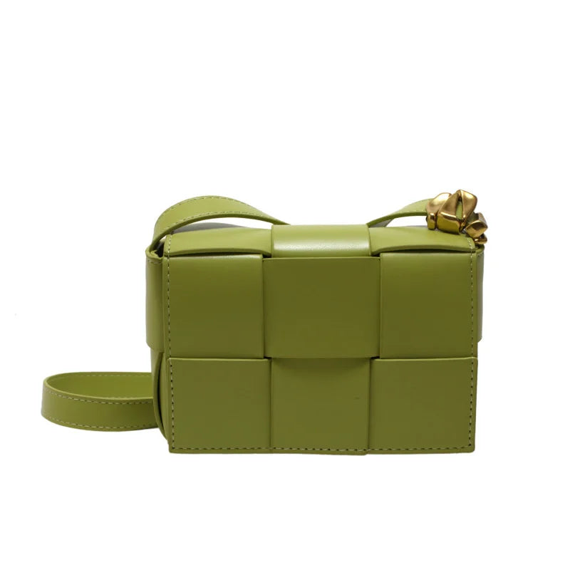 High Sense Woven Messenger Bag for Women - Small Square Chest Bag