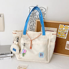 Teenage Messenger Bag Large-Capacity Waterproof Retro Shoulder Bag