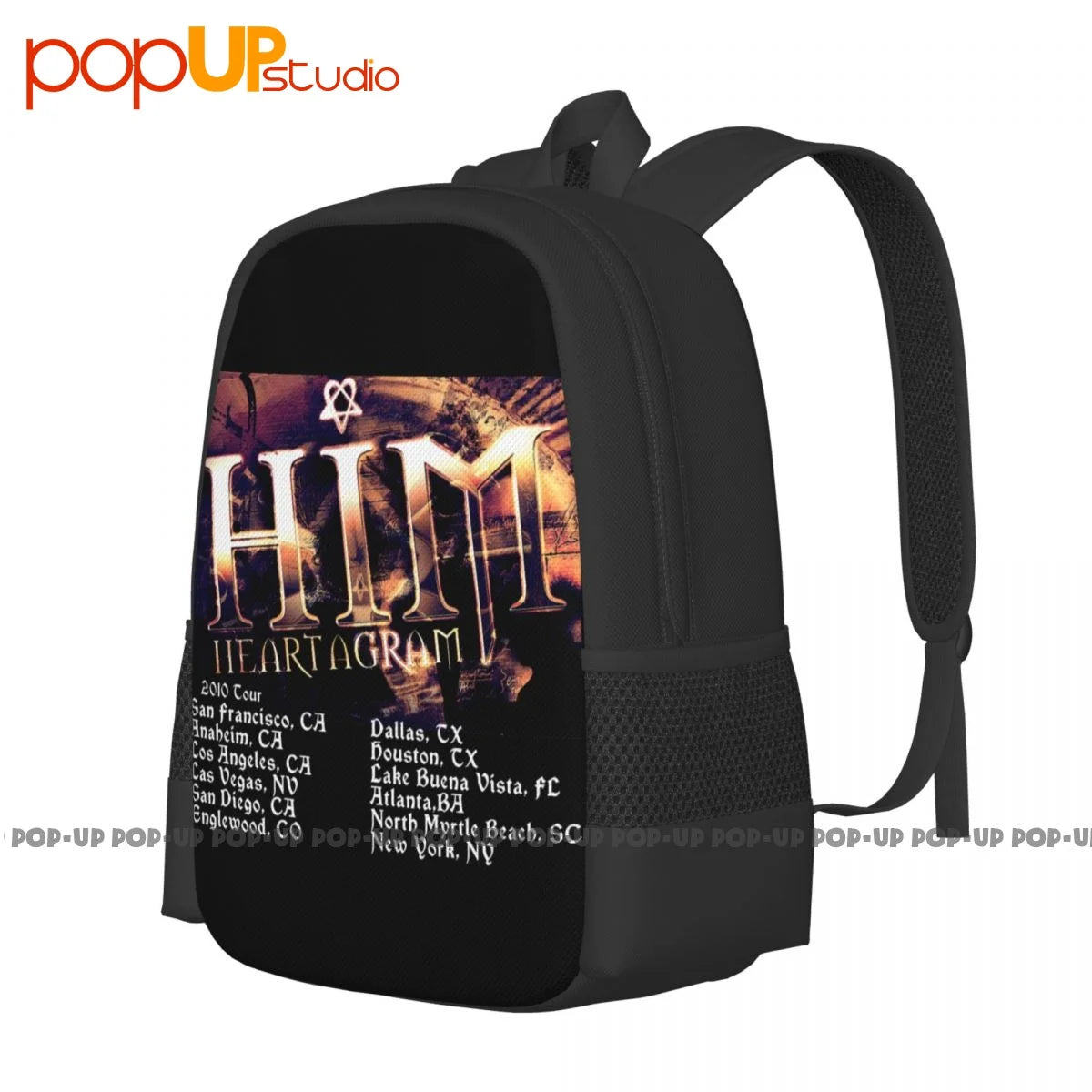Vintage Heartagram Small Tour Backpack - Large Capacity Softback Sports Style