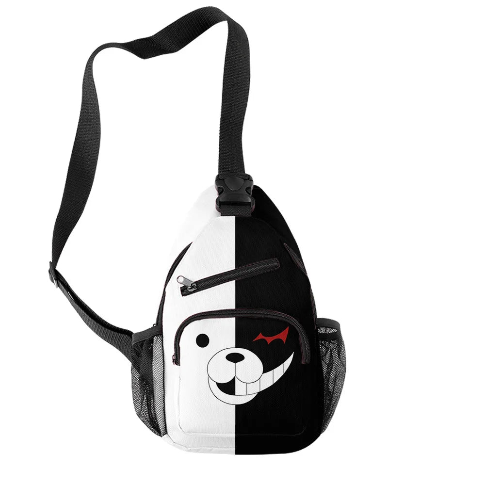 Hip Hop Danganronpa Monokuma Chest Bag Waterproof Outdoor Crossbody Bag