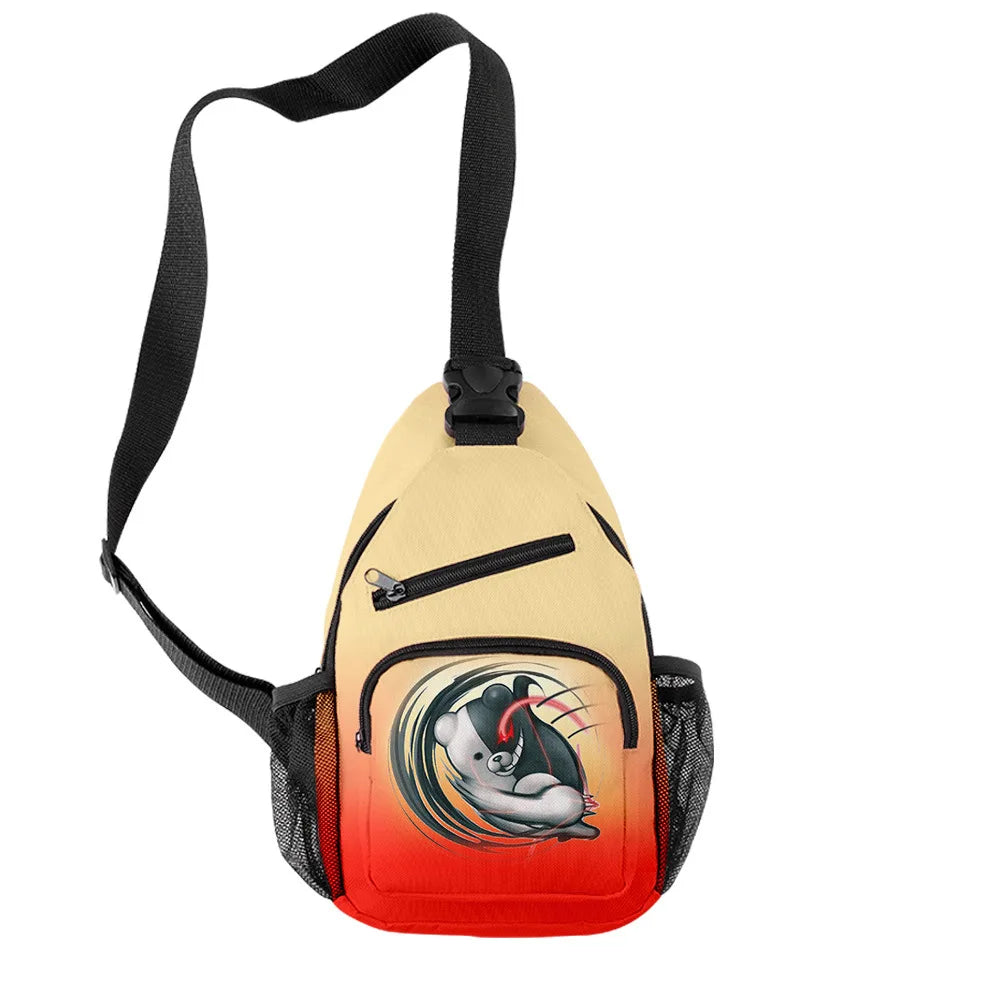 Hip Hop Danganronpa Monokuma Chest Bag Waterproof Outdoor Crossbody Bag