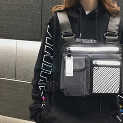 Hip-Hop Men Chest Rig Bag Man Reflective Functional Vest Pack
