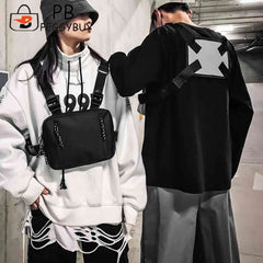 Hip Hop Crossbody Shoulder Bag Unisex Oxford Streetwear Vest Waist Packs