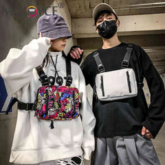 Hip Hop Style Crossbody Chest Bag Oxford Streetwear Bag