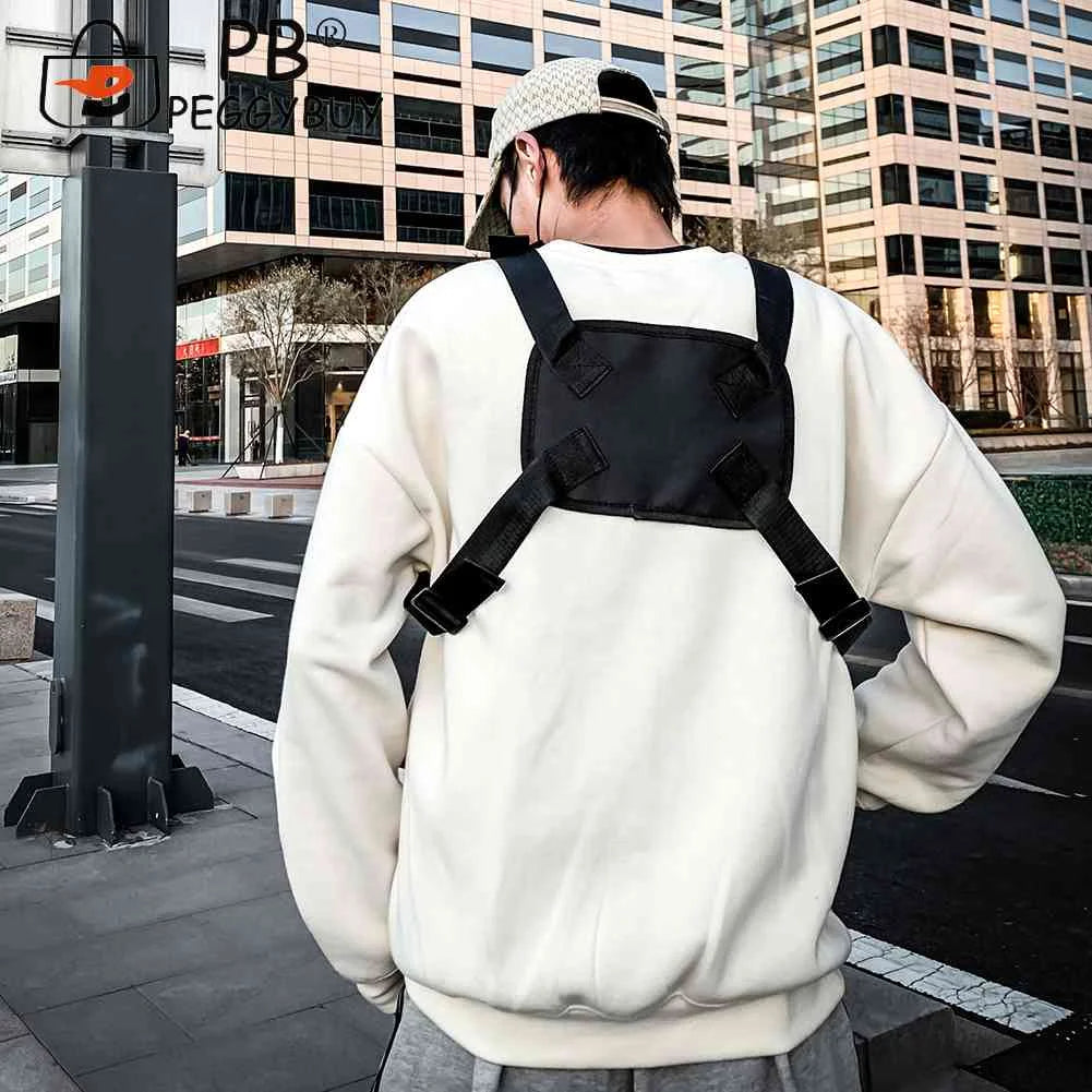 Hip Hop Crossbody Shoulder Bag Unisex Oxford Streetwear Vest Waist Packs