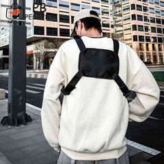 Hip Hop Crossbody Shoulder Bag Unisex Oxford Streetwear Vest Waist Packs